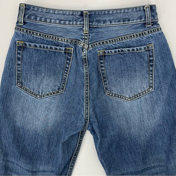 EVIDNT Malibu Blue Dip Dyed Two-Tone Cropped Jeans - Picture 5 of 11